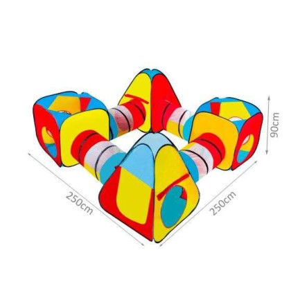 Πολύχρωμη Παιδική Σκηνή Τούνελ 8 Σε 1 Πολύχρωμη Παιδική Σκηνή Τούνελ 8 Σε 1