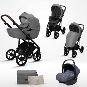 Πολυκαρότσι 3 σε 1 Atta Total Grey Dovadi