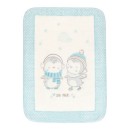 Πολυτελής σούπερ μαλακή κουβέρτα 110/140 Love Pingus Μπλε Kikka Boo