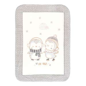 Πολυτελής σούπερ μαλακή κουβέρτα 110/140 Love Pingus Γκρι Kikka Boo