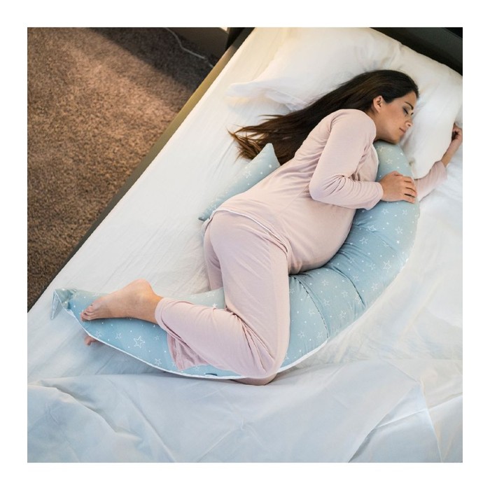 Πολυμορφικό Μαξιλάρι Εγκυμοσύνης Και Θηλασμού 7100 Grey Stars 12 Σε 1 Nuvita