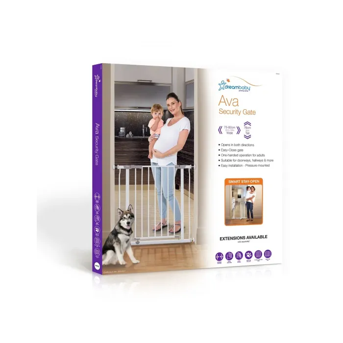 Πόρτα Ασφαλείας Ava Λευκό 75-81cm DreamBaby Πόρτα Ασφαλείας Ava Λευκό 75-81cm DreamBaby