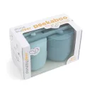 Ποτηράκια Σιλικόνης Με Καλαμάκι 2τμχ Wally Μπλε Done By Deer