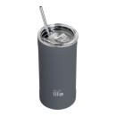 Ποτήρι Θερμό Με Ανοξείδωτο Καλαμάκι Stone Grey Coffee Thermos 500ml Eco Life Ποτήρι Θερμό Με Ανοξείδωτο Καλαμάκι Stone Grey Coffee Thermos 500ml Eco Life