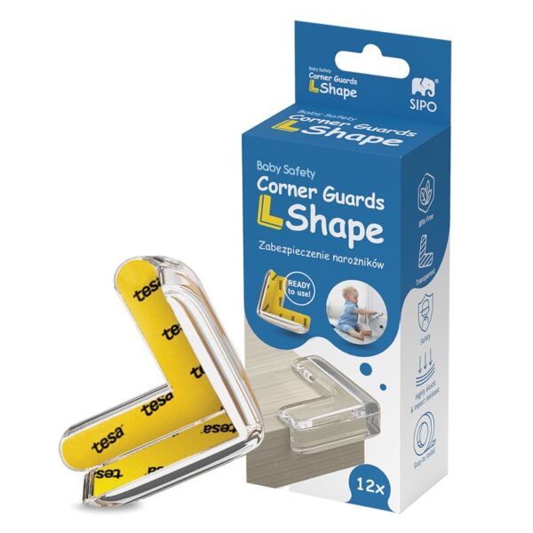 Προστατευτικά Γωνιών L-Shape Διάφανα 12τμχ Sipo Προστατευτικά Γωνιών L-Shape Διάφανα 12τμχ Sipo