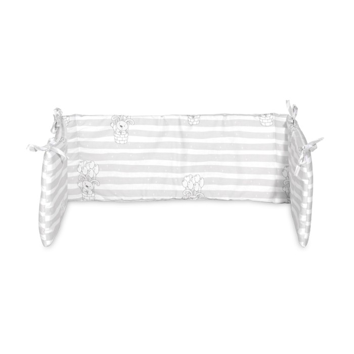 Προστατευτική Πάντα Κούνιας Grey Striped Lorelli