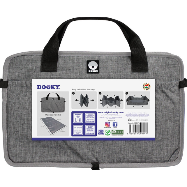 Πτυσσόμενο Κρεβατάκι Γκρι Dooky Πτυσσόμενο Κρεβατάκι Γκρι Dooky