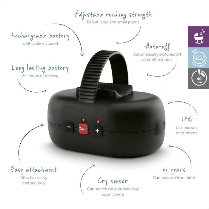 Robby Rocker Συσκευή Δόνησης για Καρότσι Επαναφορτιζόμενη Zazu Robby Rocker Συσκευή Δόνησης για Καρότσι Επαναφορτιζόμενη Zazu