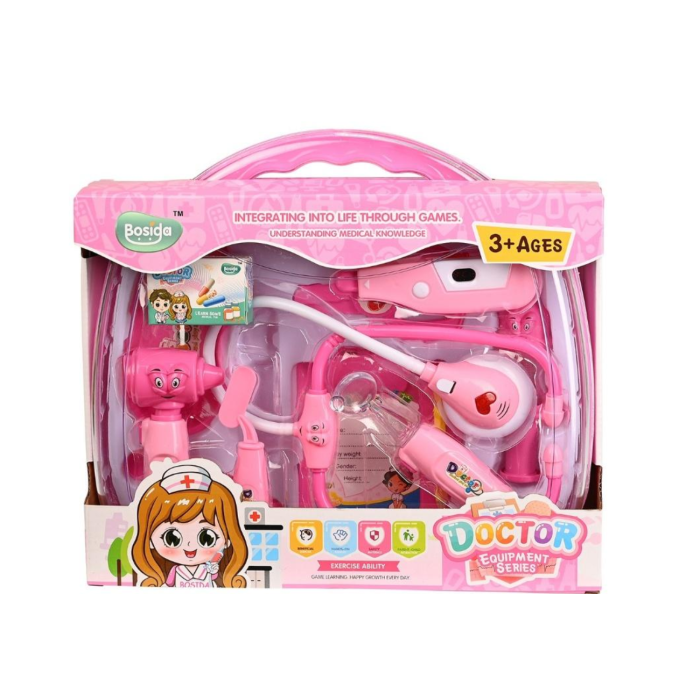 Ροζ Βαλιτσάκι Γιατρού Με Φώτα Ήχους και Αξεσουάρ Martin Toys