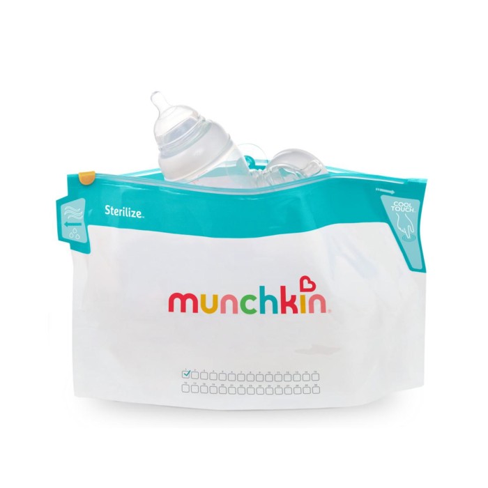 Σακουλάκια Αποστείρωσης Μπιμπερό Μικροκυμάτων Latch Munchkin Σακουλάκια Αποστείρωσης Μπιμπερό Μικροκυμάτων Latch Munchkin