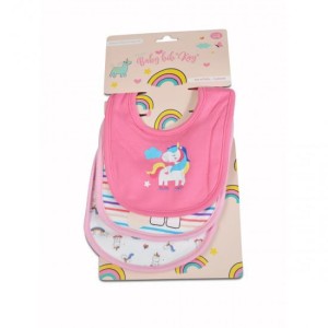 Σαλιάρα Βρεφική 3τμχ Kay Ροζ Cangaroo