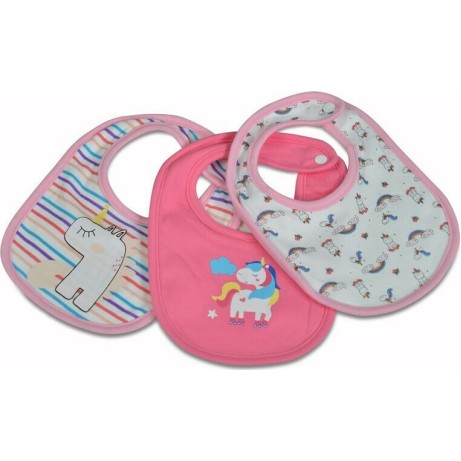 Σαλιάρα Βρεφική 3τμχ Kay Ροζ Cangaroo