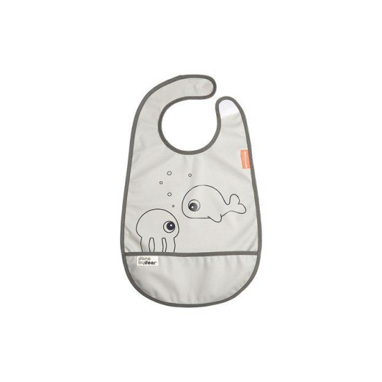 Σαλιάρα με Βέλκρο Sea Friends Grey Done By Deer