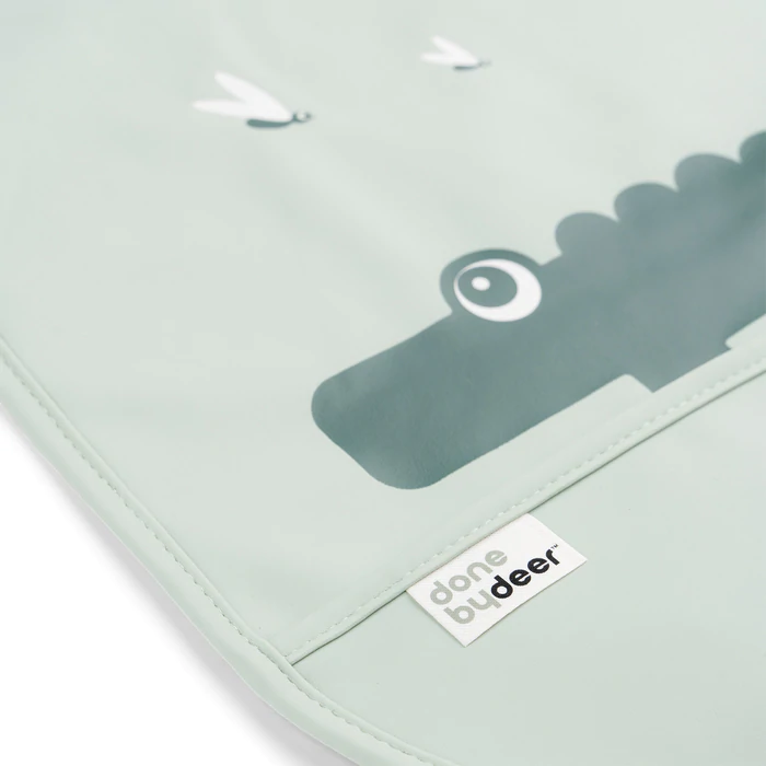 Σαλιάρα Με Βέλκρο Σετ 2τμχ Croco Πράσινο Done By Deer