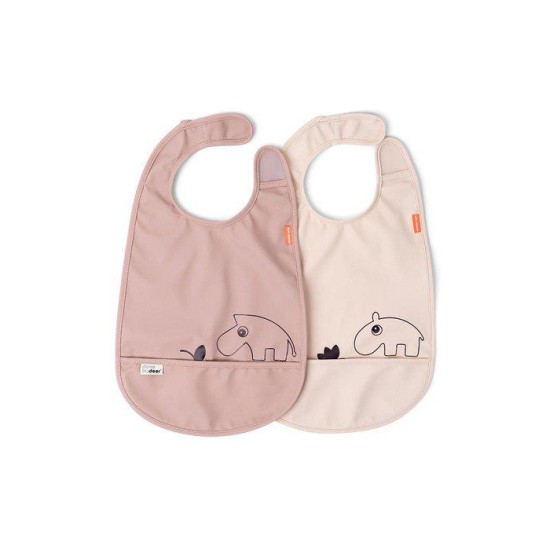 Σαλιάρα Με Βέλκρο Σετ 2τμχ Friends Powder Done By Deer