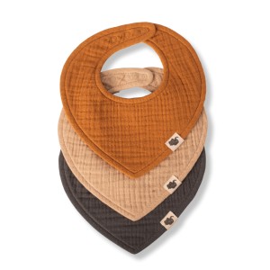 Σαλιάρα Μουσελίνα 3τμχ Αδιάβροχη  Funna Baby Sand