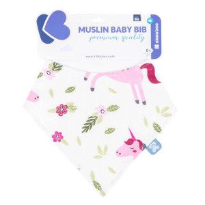 Σαλιάρα Μπαντάνα από Μουσελίνα Μονόκερος Kikka Boo