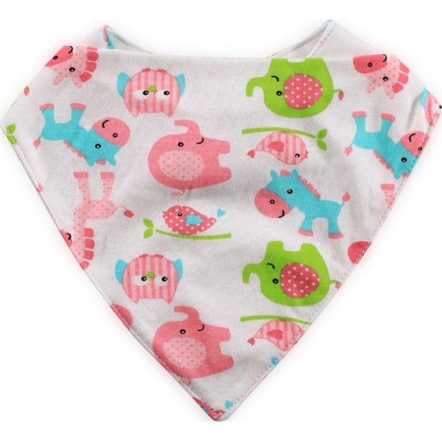 Σαλιάρα Μπαντάνα Ροζ Ζωάκια Lorelli