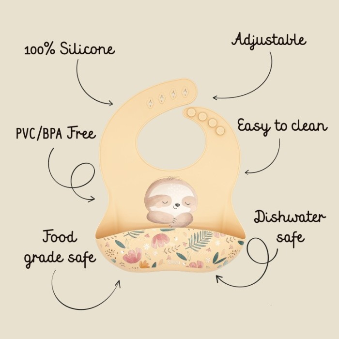 Sassi Σαλιάρα Σιλικόνης Gnawy the Sloth