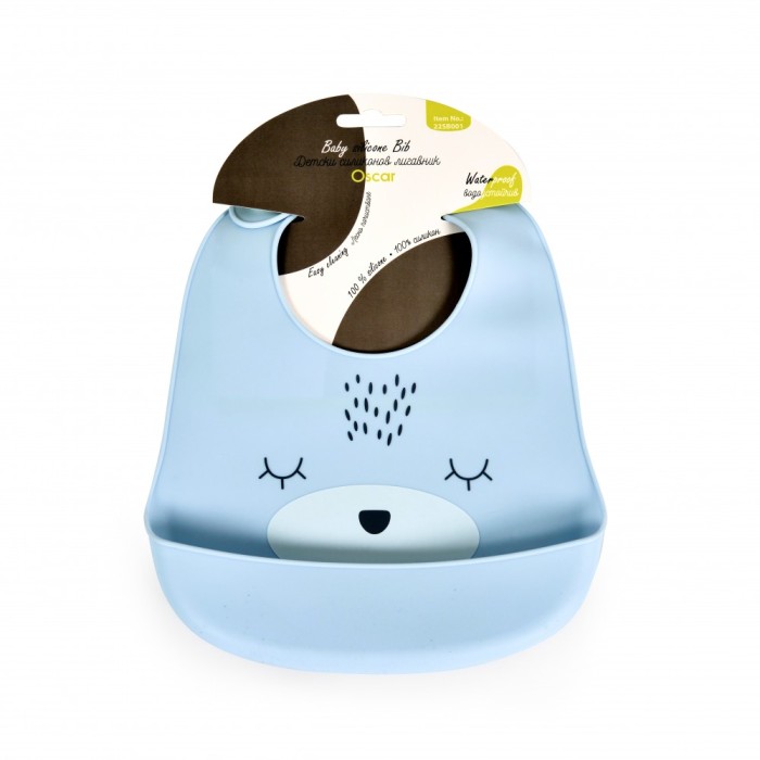 Σαλιάρα Σιλικόνης Oscar Μπλε Cangaroo