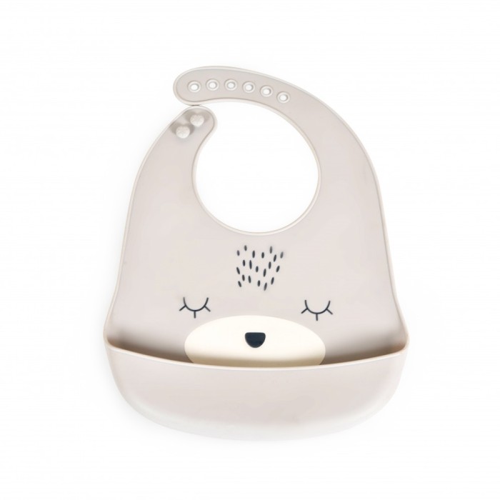 Σαλιάρα Σιλικόνης Oscar Γκρι Cangaroo Σαλιάρα Σιλικόνης Oscar Γκρι Cangaroo