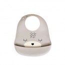 Σαλιάρα Σιλικόνης Oscar Γκρι Cangaroo Σαλιάρα Σιλικόνης Oscar Γκρι Cangaroo