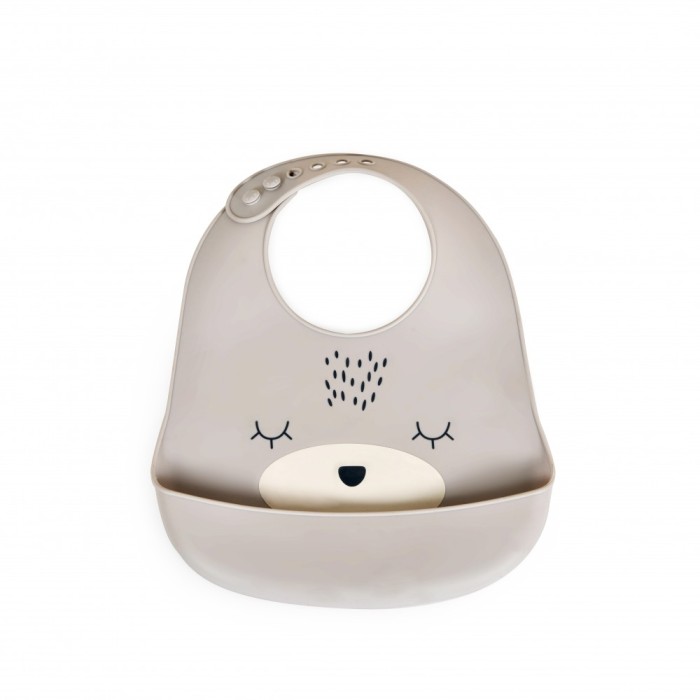 Σαλιάρα Σιλικόνης Oscar Γκρι Cangaroo Σαλιάρα Σιλικόνης Oscar Γκρι Cangaroo