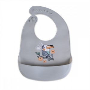 Σαλιάρα Σιλικόνης Rooibos Grey Cangaroo