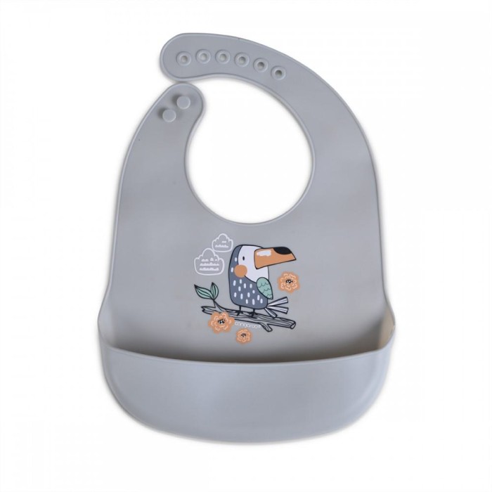 Σαλιάρα Σιλικόνης Rooibos Grey Cangaroo