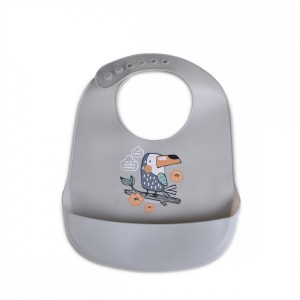 Σαλιάρα Σιλικόνης Rooibos Grey Cangaroo Σαλιάρα Σιλικόνης Rooibos Grey Cangaroo