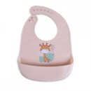 Σαλιάρα Σιλικόνης Rooibos Pink Cangaroo