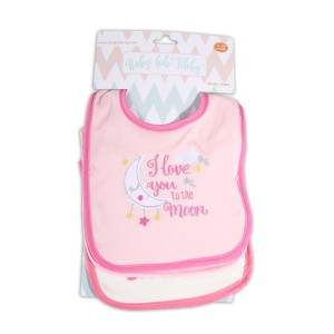 Σαλιάρα Βρεφική 3 Τμχ. Tibby Ροζ Cangaroo