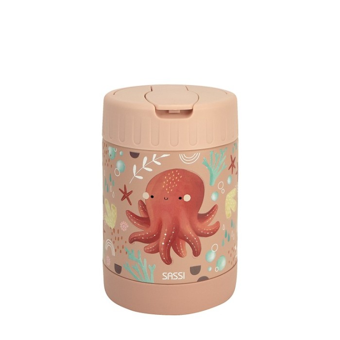 Sassi Ανοξείδωτο Δοχείο Φαγητού 350ml Slurpy The Octopus Sassi Ανοξείδωτο Δοχείο Φαγητού 350ml Slurpy The Octopus