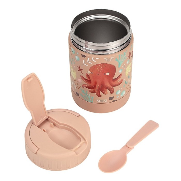Sassi Ανοξείδωτο Δοχείο Φαγητού 350ml Slurpy The Octopus Sassi Ανοξείδωτο Δοχείο Φαγητού 350ml Slurpy The Octopus