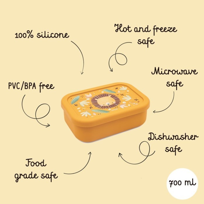 Sassi Δοχείο Φαγητού Σιλικόνης Mε Χωρίσματα Chompy The Lion