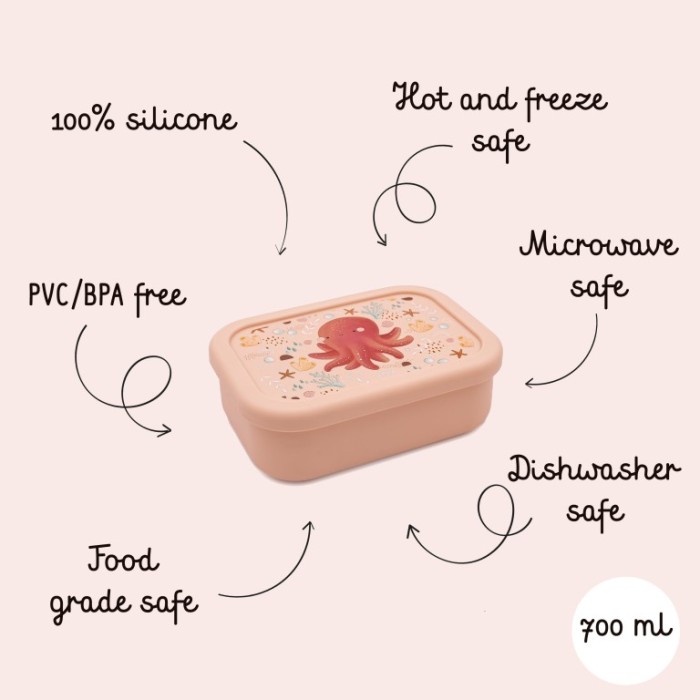 Sassi Δοχείο Φαγητού Σιλικόνης Mε Χωρίσματα Slurpy The Octopus