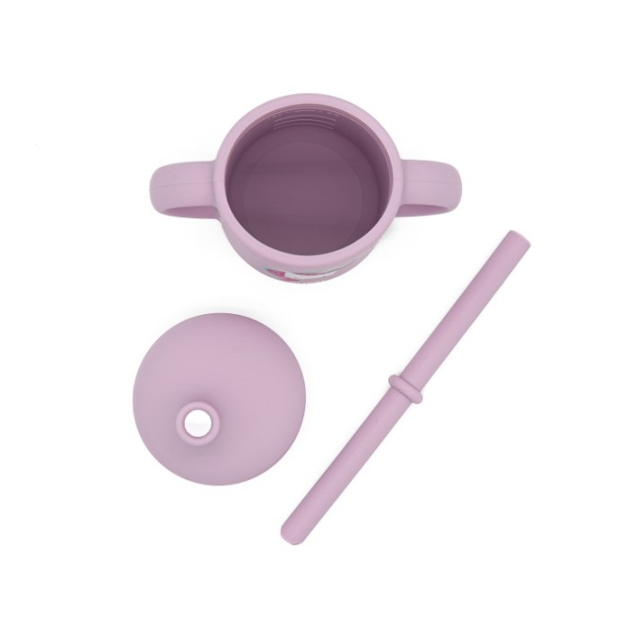 Sassi Κύπελλο Σιλικόνης Με Χερούλια Και Καλαμάκι Sparkly The Unicorn