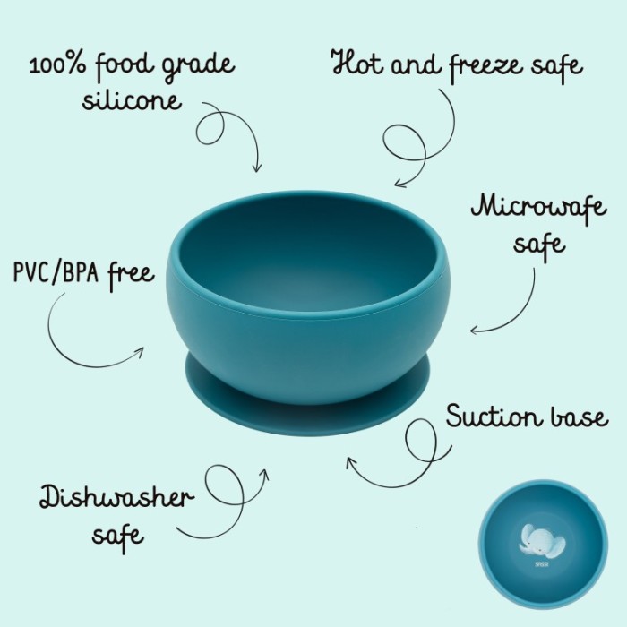 Sassi Μπωλ Σιλικόνης Με Βεντούζα Chewy The Elephant Sassi Μπωλ Σιλικόνης Με Βεντούζα Chewy The Elephant