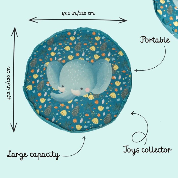 Sassi Παιδικό Χαλάκι - Τσάντα Αποθήκευσης Chewy The Elephant Sassi Παιδικό Χαλάκι - Τσάντα Αποθήκευσης Chewy The Elephant