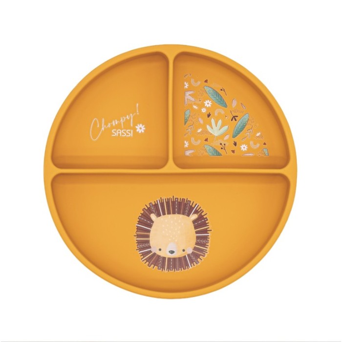 Sassi Πιάτο Σιλικόνης Με Χωρίσματα Chompy The Lion