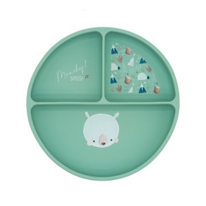 Sassi Πιάτο Σιλικόνης Με Χωρίσματα Munchy Τhe Bear