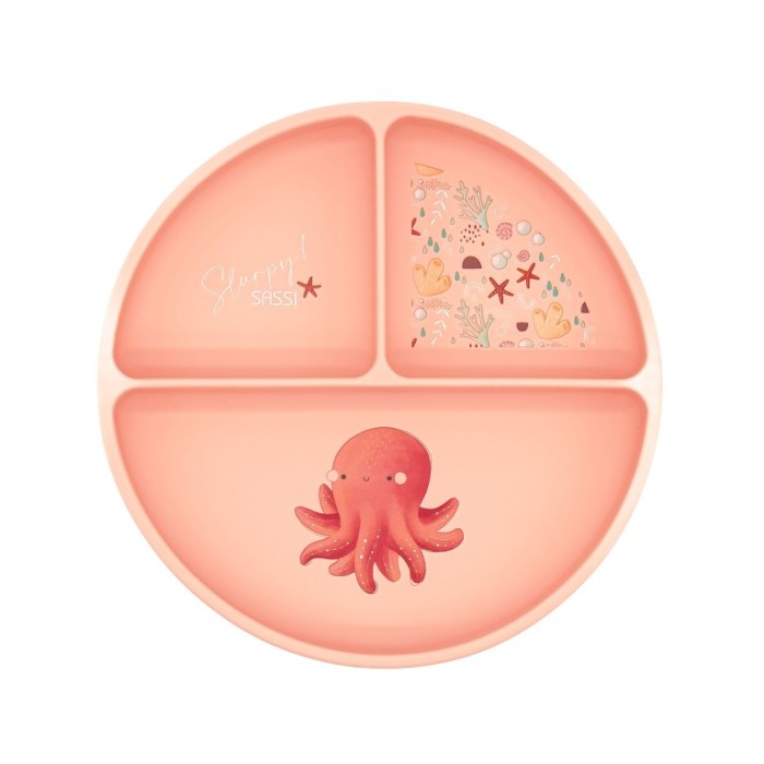 Sassi Πιάτο Σιλικόνης Με Χωρίσματα Slurpy The Octopus