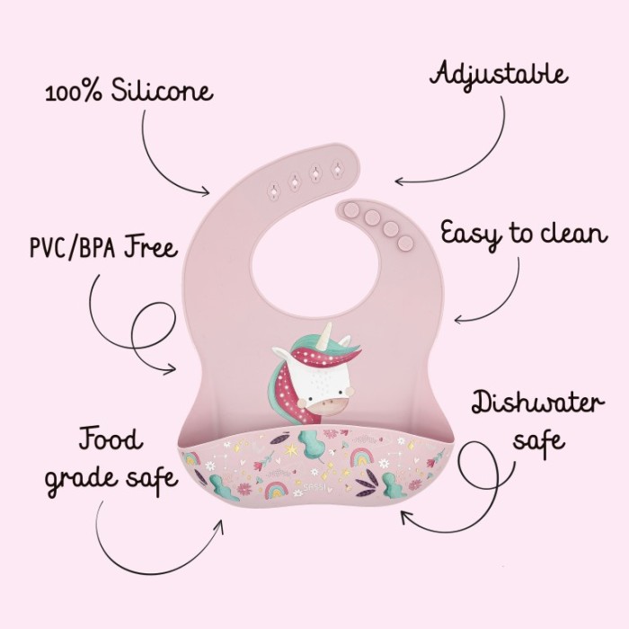 Sassi Σαλιάρα Σιλικόνης Sparkly the Unicorn Sassi Σαλιάρα Σιλικόνης Sparkly the Unicorn