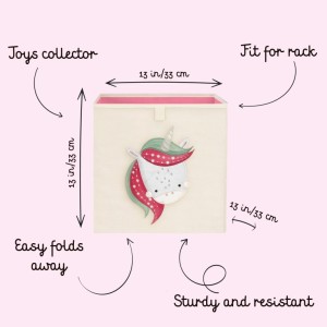 Sassi Τετράγωνο Κουτί Αποθήκευσης Sparkly The Unicorn Sassi Τετράγωνο Κουτί Αποθήκευσης Sparkly The Unicorn