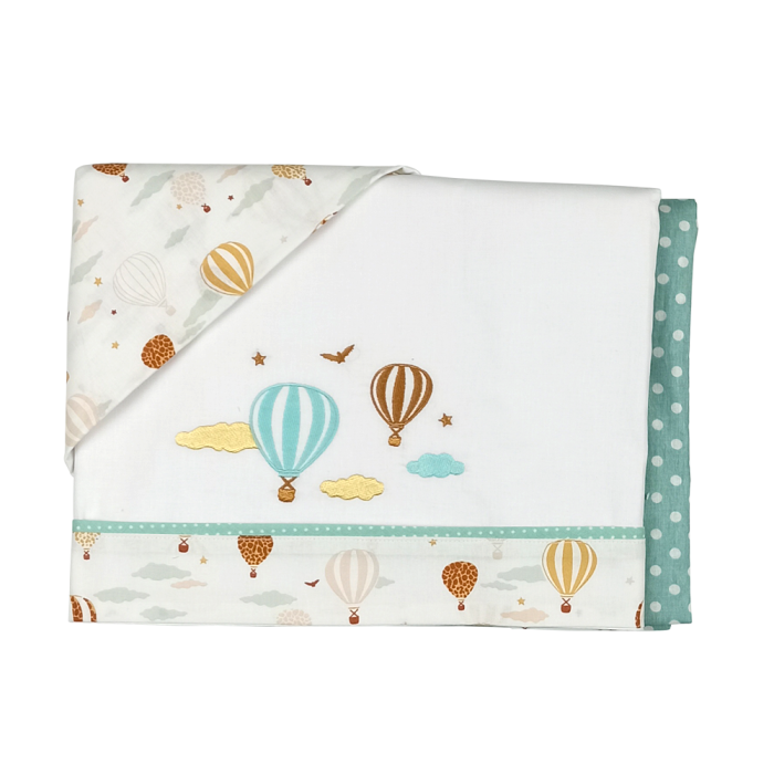 Σεντόνια Κούνιας 3τμχ Air Balloon Baby Star Σεντόνια Κούνιας 3τμχ Air Balloon Baby Star