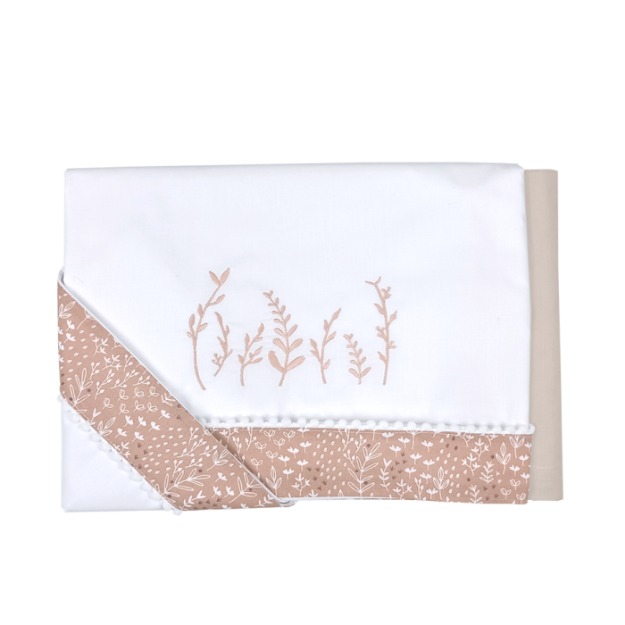 Σεντόνια Κούνιας 3τμχ Φυλλώματα Baby Star Σεντόνια Κούνιας 3τμχ Φυλλώματα Baby Star