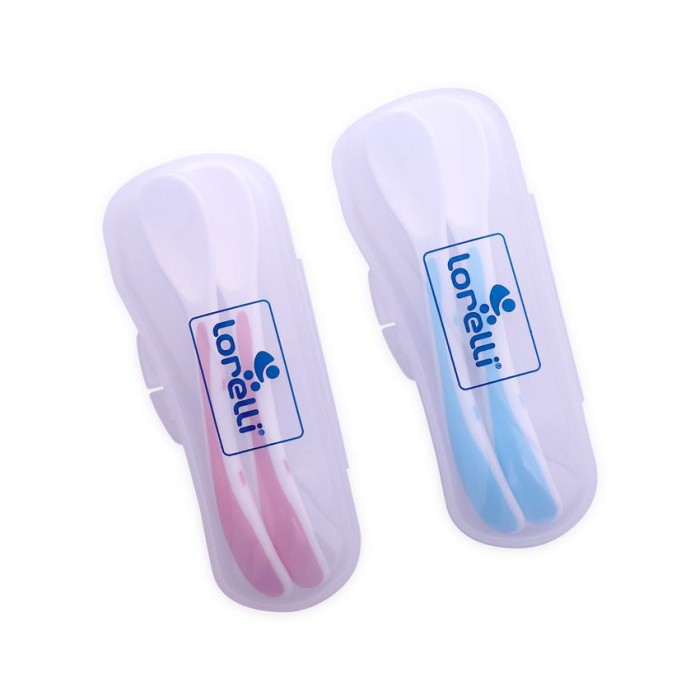 Σετ 2 Κουτάλια σε θήκη Ροζ Lorelli