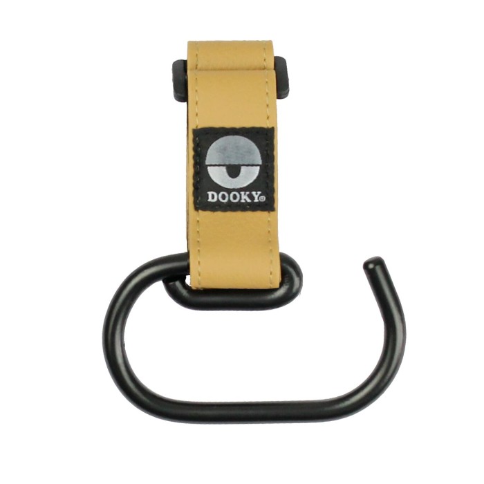 Σετ 2 Μεγάλοι Γάντζοι Καροτσιού Καφέ Dooky Σετ 2 Μεγάλοι Γάντζοι Καροτσιού Καφέ Dooky