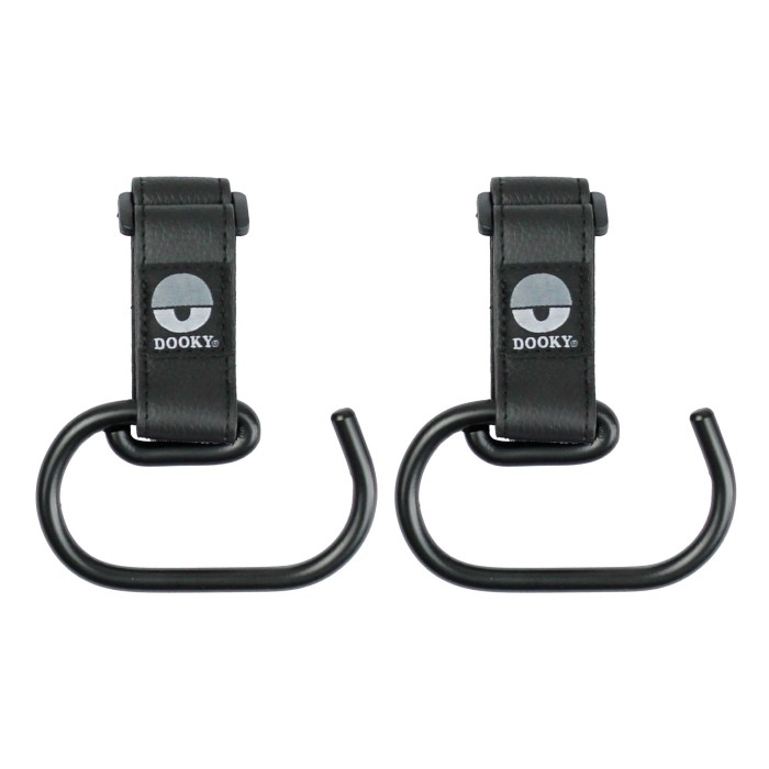 Σετ 2 Μεγάλοι Γάντζοι Καροτσιού Μαύρο Dooky Σετ 2 Μεγάλοι Γάντζοι Καροτσιού Μαύρο Dooky