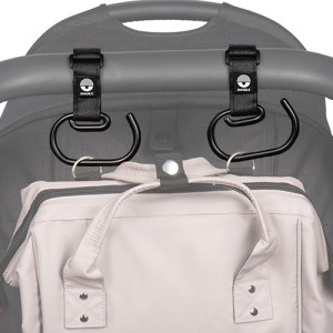 Σετ 2 Μεγάλοι Γάντζοι Καροτσιού Μαύρο Dooky